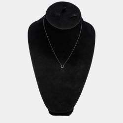 Tiffany & Co. 18k White Gold Diamonds Horse Shoe Necklace