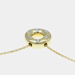 Pre Owned Tiffany & Co. 18K Yellow Gold, Platinum and Diamond Etoile Pendant Necklace