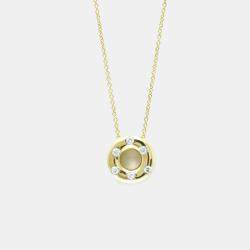 Pre Owned Tiffany & Co. 18K Yellow Gold, Platinum and Diamond Etoile Pendant Necklace