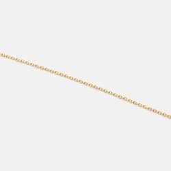 Pre Owned Tiffany & Co. Elsa Peretti Open Heart Diamond 18K Yellow Gold Necklace