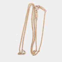 Tiffany & Co. 18K Rose Gold and Diamond Elsa Peretti Diamonds By The Yard Pendant Necklace 