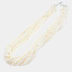 Pre Owned Tiffany & Co. Sterling Silver Paloma Picasso Torsade Pearl Necklace