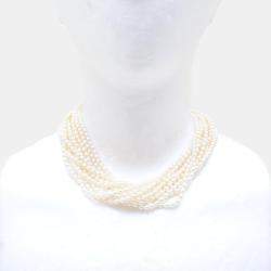 Pre Owned Tiffany & Co. Sterling Silver Paloma Picasso Torsade Pearl Necklace