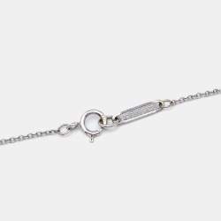 Tiffany & Co. Mini Metro Heart 18k White Gold Necklace