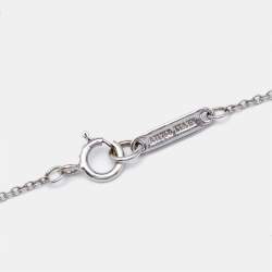 Tiffany & Co. Mini Metro Heart 18k White Gold Necklace