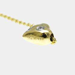 Tiffany & Co. 18K Yellow Gold Diamond Etoile Heart Pendant Necklace