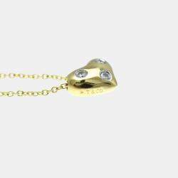 Tiffany & Co. 18K Yellow Gold Diamond Etoile Heart Pendant Necklace