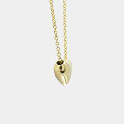 Tiffany & Co. 18K Yellow Gold Diamond Etoile Heart Pendant Necklace