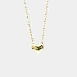 Tiffany & Co. 18K Yellow Gold Diamond Etoile Heart Pendant Necklace