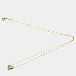 Tiffany & Co. 18K Yellow Gold Diamond Etoile Heart Pendant Necklace