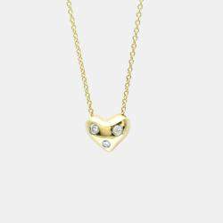 Tiffany & Co. 18K Yellow Gold Diamond Etoile Heart Pendant Necklace