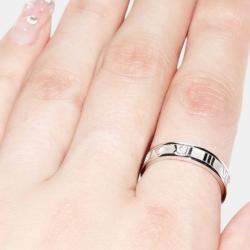 Tiffany & Co Atlas Narrow Ring 18K WG White
