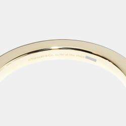 Tiffany & Co. 18K Yellow Gold and Diamond Lock Bangle Bracelet