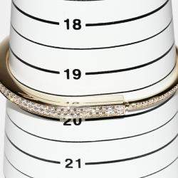 Tiffany & Co. 18K Yellow Gold and Diamond Lock Bangle Bracelet