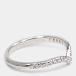 Tiffany & Co. Tiffany Diamond Platinum Soleste Ring 53