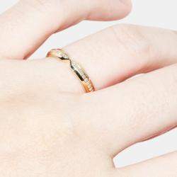 Tiffany & Co 18K Yellow Gold Diamond Nesting Narrow Band Ring