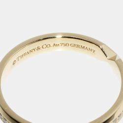 Tiffany & Co 18K Yellow Gold Diamond Nesting Narrow Band Ring
