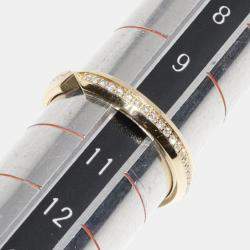 Tiffany & Co 18K Yellow Gold Diamond Nesting Narrow Band Ring