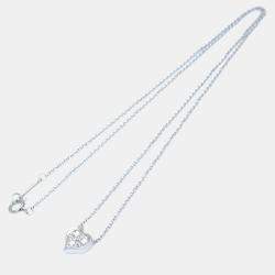 Pre Owned Tiffany & Co. Platinum and Diamond Sentimental Heart Necklace