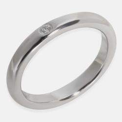 Tiffany & Co. Platinum and Diamond Elsa Peretti Band Ring EU 47