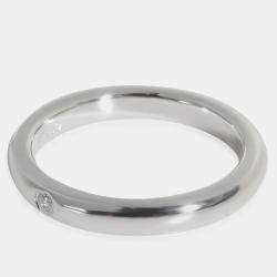 Tiffany & Co. Platinum and Diamond Elsa Peretti Band Ring EU 47