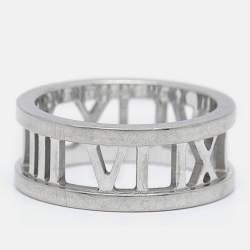 Tiffany & Co. Atlas 18k White Gold Ring Size 47