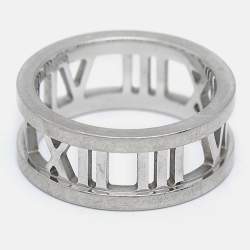 Tiffany & Co. Atlas 18k White Gold Ring Size 47