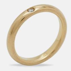 Tiffany & Co. Elsa Peretti Diamond 18k Yellow Gold Ring Size 50.5