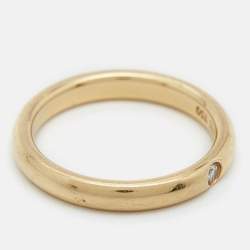 Tiffany & Co. Elsa Peretti Diamond 18k Yellow Gold Ring Size 50.5