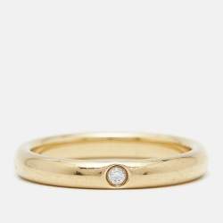 Tiffany & Co. Elsa Peretti Diamond 18k Yellow Gold Ring Size 50.5