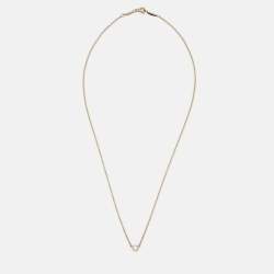 Pre Owned Tiffany & Co. Elsa Peretti Diamonds by the Yard 18k Yellow Gold Necklace