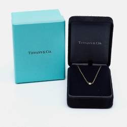 Pre Owned Tiffany & Co. Elsa Peretti Diamonds by the Yard 18k Yellow Gold Necklace