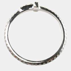 Pre Owned Tiffany & Co K18WG White Gold Diamond T Wire Full Circle Ring