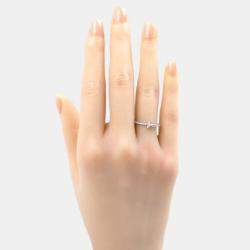 Pre Owned Tiffany & Co K18WG White Gold Diamond T Wire Full Circle Ring