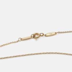 Pre Owned Tiffany & Co. Elsa Peretti Diamonds By the Yard 18k Yellow Gold Necklace