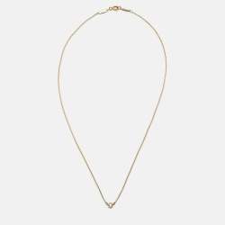 Pre Owned Tiffany & Co. Elsa Peretti Diamonds By the Yard 18k Yellow Gold Necklace