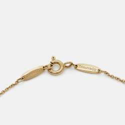 Pre Owned Tiffany & Co. Elsa Peretti Diamonds By the Yard 18k Yellow Gold Necklace