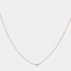 Pre Owned Tiffany & Co. Elsa Peretti Diamonds by the Yard 18k Yellow Gold Necklace