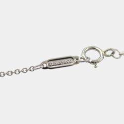 Tiffany & Co. Platinum Diamond Heart Necklace Clear Natural Material