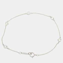 Tiffany & Co. Diamond Bracelet Pt950 Platinum Clear Natural Material