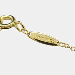 Pre Owned Tiffany & Co. Diamond Necklace 18k Yellow Gold Clear Metal