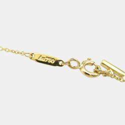 Tiffany & Co. T Smile Mini Diamond Necklace 18k Yellow Gold Metal