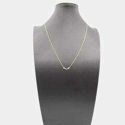 Tiffany & Co. T Smile Mini Diamond Necklace 18k Yellow Gold Metal