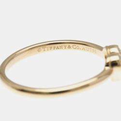 Tiffany & Co. 18K Pink Gold Sentimental Heart Diamond Band Ring EU 54.5
