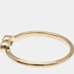 Tiffany & Co. 18K Pink Gold Sentimental Heart Diamond Band Ring EU 54.5