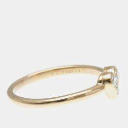 Tiffany & Co. 18K Pink Gold Sentimental Heart Diamond Band Ring EU 54.5