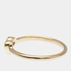Tiffany & Co. 18K Pink Gold Sentimental Heart Diamond Band Ring EU 54.5