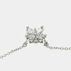 Tiffany & Co. Platinum Diamond Victoria Cluster Pendant Necklace