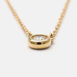 Tiffany & Co. 18K Rose Gold and Diamond  Elsa Peretti Diamonds by the Yard Pendant Necklace