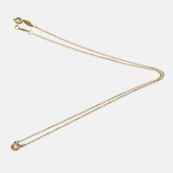 Tiffany & Co. 18K Rose Gold and Diamond  Elsa Peretti Diamonds by the Yard Pendant Necklace